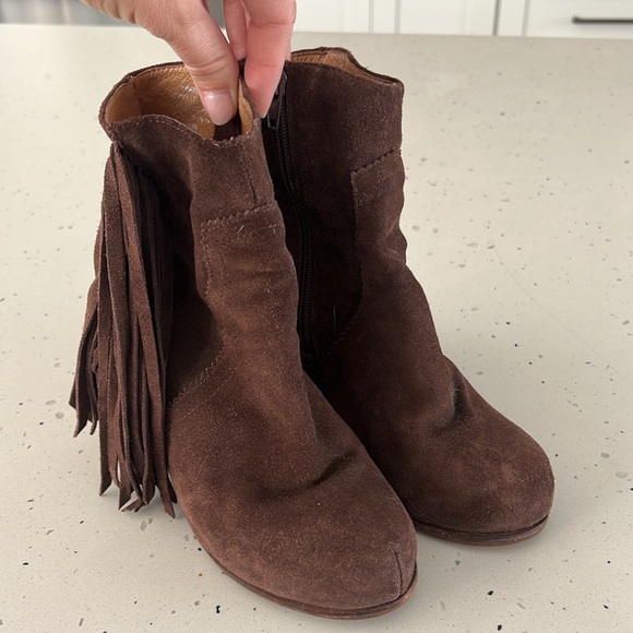 Jeffrey Campbell - Brown Suede Fringe Booties - Picture 3 of 6